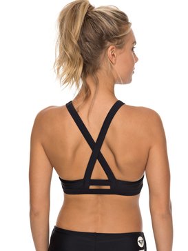 roxy, ROXY Fitness - Haut de bikini pour Femme, ANTHRACITE (kvj0) ROXY Fitness - Bikini Top for Women ERJX303623