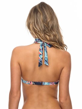 roxy, Лиф ROXY Essentials, DRESS BLUES FANTASTIC GARDEN S (btk6) ROXY Essentials - Halter Bikini Top for Women ERJX303653