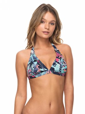 roxy, ROXY Essentials - Halter Bikini Top for Women, DRESS BLUES FANTASTIC GARDEN S (btk6) ROXY Essentials - Halter Bikini Top for Women ERJX303653