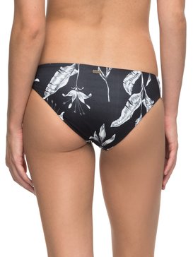 roxy, Strappy Love - Scooter Bikini Unterteil für Frauen, ANTHRACITE LOVE LETTER (kvj8) Strappy Love - Scooter Bikini Bottoms for Women ERJX403471