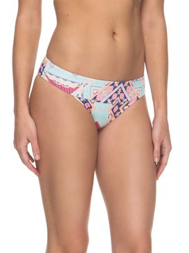 roxy, Aloha ROXY - Braguita de Bikini con Tira Lateral Ancha, BLUE LIGHT PANTHER BASS SWIM (bek8) Aloha ROXY - Scooter Bikini Bottom ERJX403521