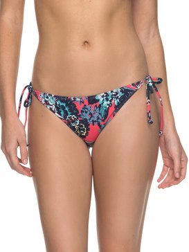 roxy, Salty ROXY - Braguita de Bikini con Tira Lateral Ancha para Mujer, ROUGE RED MAHNA MAHNA (mlj5) Salty ROXY - Scooter Bikini Bottoms for Women ERJX403523