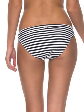 roxy, Плавки ROXY Essentials, BRIGHT WHITE BASIC STRIPE (wbb3) ROXY Essentials - 70s Bikini Bottoms for Women ERJX403563