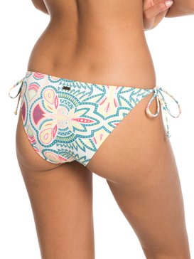 roxy, Ocean Vibes - Braguita de Bikini con Tira Lateral Ancha para Mujer, MARSHMALLOW TRIBAL VIBES (xwwg) Ocean Vibes - Scooter Bikini Bottoms for Women ERJX403566