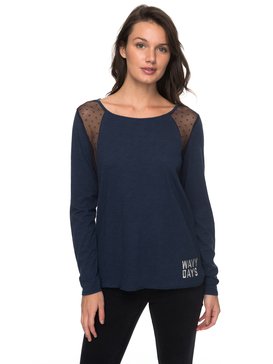 roxy, Rocking Pastel B - T shirt manches longues col V pour Femme, DRESS BLUES (btk0) Rocking Pastel B - Long Sleeve Top for Women ERJZT04172