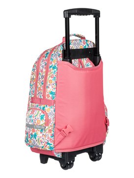 roxy, Free Spirit - Sac à dos à roulettes, MARSHMALLOW FLOWER POWER TW (xyyb) Free Spirit - Wheelie Backpack ERLBP03024