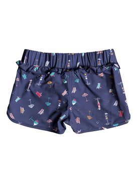 roxy, Tropicool Sunshine - Boardshort pour Fille 2-7 ans, DEEP COBALT ON THE BEACH (bre7) Tropicool Sunshine - Board Shorts for Girls 2-7 ERLBS03025