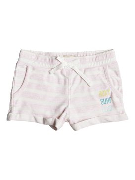 roxy, Laugh And Love Stripe - Shorts de sport pour Fille 2-7 ans, ROSE TAN HEATHER BICO STRIPES (mhb3) Laugh And Love Stripe - Sweat Shorts for Girls 2-7 ERLFB03044