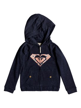roxy, Coming In Tails - Sweat à capuche zippé pour Fille 2-7 ans, DRESS BLUES (btk0) Coming In Tails - Zip-Up Hoodie for Girls 2-7 ERLFT03146