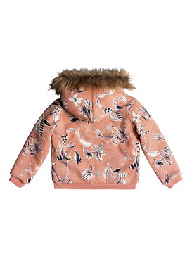 roxy, Butterflies Havin Fun - Sweat à capuche zippé pour Fille 2-7 ans, CORAL ALMOND TRELLIS CLIMB (mgl6) Butterflies Havin Fun - Zip-Up Hoodie for Girls 2-7 ERLFT03151