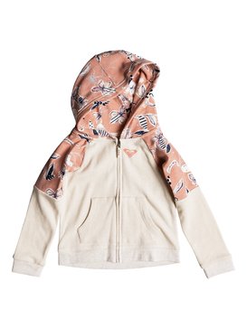 roxy, Sky And Sand - Sweat à capuche zippé pour Fille 2-7 ans, CORAL ALMOND TRELLIS CLIMB (mgl6) Sky And Sand - Zip-Up Hoodie for Girls 2-7 ERLFT03156