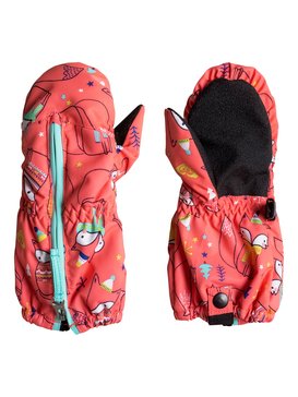 roxy, Snow's Up - Moufles de snowboard/ski, NEON GRAPEFRUIT_FOXES (nkn9) Snow's Up - Snowboard/Ski Mittens ERLHN03003