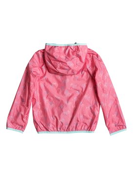 roxy, Ветровка с капюшоном Fearsome Current, SUGAR CORAL PALM TINY (mjj6) Fearsome Current - Hooded Windbreaker ERLJK03017