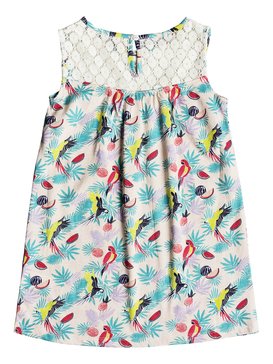 roxy, Single Soul - Robe sans manches pour Fille 2-7 ans, TROPICAL PEACH PARROTS ISLAND (mdr6) Single Soul - Sleeveless Dress for Girls 2-7 ERLKD03042