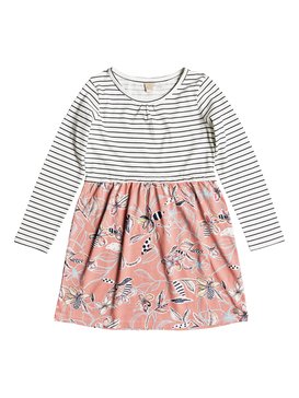 roxy, Meet An Angel - Jurk met Lange Mouw, CORAL ALMOND TRELLIS CLIMB (mgl6) Meet An Angel - Long Sleeve Dress ERLKD03053