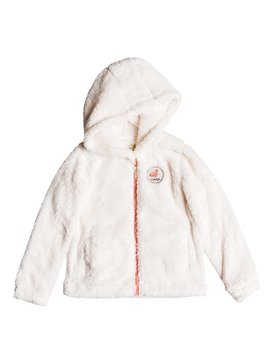 roxy, Shooting Stars - Zip-Up Polar Fleece Hoodie for Girls 2-7, MARSHMALLOW (wbt0) Shooting Stars - Zip-Up Polar Fleece Hoodie for Girls 2-7 ERLPF03011