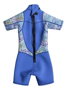 roxy, 2/2mm Syncro Series - Muta estiva FLT a maniche corte con zip posteriore, SEA BLUE II (byh0) 2/2mm Syncro Series - Short Sleeve Back Zip FLT Springsuit ERLW503001
