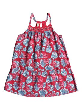 roxy, Boomerang Love - Robe à bretelles pour Fille 2-7 ans, ROUGE RED ABYSSAL TROPICAL (mlj6) Boomerang Love - Strappy Dress for Girls 2-7 ERLWD03037