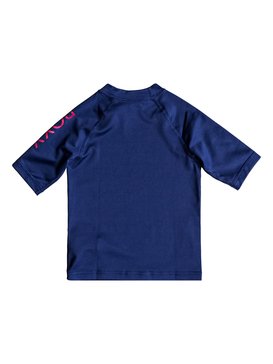 roxy, Whole Hearted - Licra de Manga Corta con Protección Solar UPF 50 para Chicas 2-7, DEEP COBALT (bre0) Whole Hearted - Short Sleeve UPF 50 Rash Vest for Girls 2-7 ERLWR03074