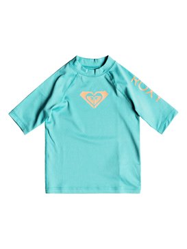 roxy, Whole Hearted - Licra de Manga Corta con Protección Solar UPF 50 para Chicas 2-7, AQUARELLE (bzh0) Whole Hearted - Short Sleeve UPF 50 Rash Vest for Girls 2-7 ERLWR03074