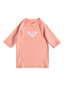 roxy, Whole Hearted - Licra de Manga Corta con Protección Solar UPF 50 para Chicas 2-7, SOUFFLE (mfg0) Whole Hearted - Short Sleeve UPF 50 Rash Vest for Girls 2-7 ERLWR03074