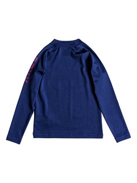 roxy, Whole Hearted - Licra de Manga Larga con Protección Solar UPF 50 para Chicas 2-7, DEEP COBALT (bre0) Whole Hearted - Long Sleeve UPF 50 Rash Vest for Girls 2-7 ERLWR03075