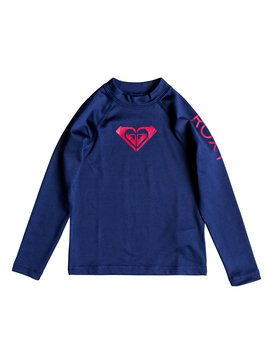 roxy, Whole Hearted - Licra de Manga Larga con Protección Solar UPF 50 para Chicas 2-7, DEEP COBALT (bre0) Whole Hearted - Long Sleeve UPF 50 Rash Vest for Girls 2-7 ERLWR03075