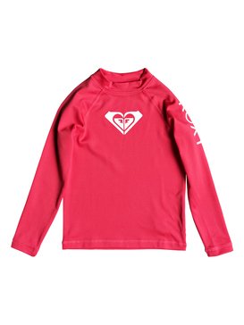 roxy, Whole Hearted - Licra de Manga Larga con Protección Solar UPF 50 para Chicas 2-7, ROUGE RED (mlj0) Whole Hearted - Long Sleeve UPF 50 Rash Vest for Girls 2-7 ERLWR03075