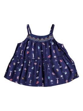 roxy, All Your Heart - Haut à bretelles pour Fille 2-7 ans, DEEP COBALT ON THE BEACH (bre7) All Your Heart - Strappy Top for Girls 2-7 ERLWT03019