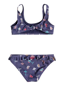 roxy, Tropicool Sunshine - Ensemble de bikini Athletic, DEEP COBALT ON THE BEACH (bre7) Tropicool Sunshine - Athletic Bikini Set ERLX203046