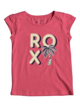 roxy, Moidti Palm Tree - Camiseta de Manga Cap más Corta, ROUGE RED (mlj0) Moidti Palm Tree - Cap Sleeve T-Shirt ERLZT03122