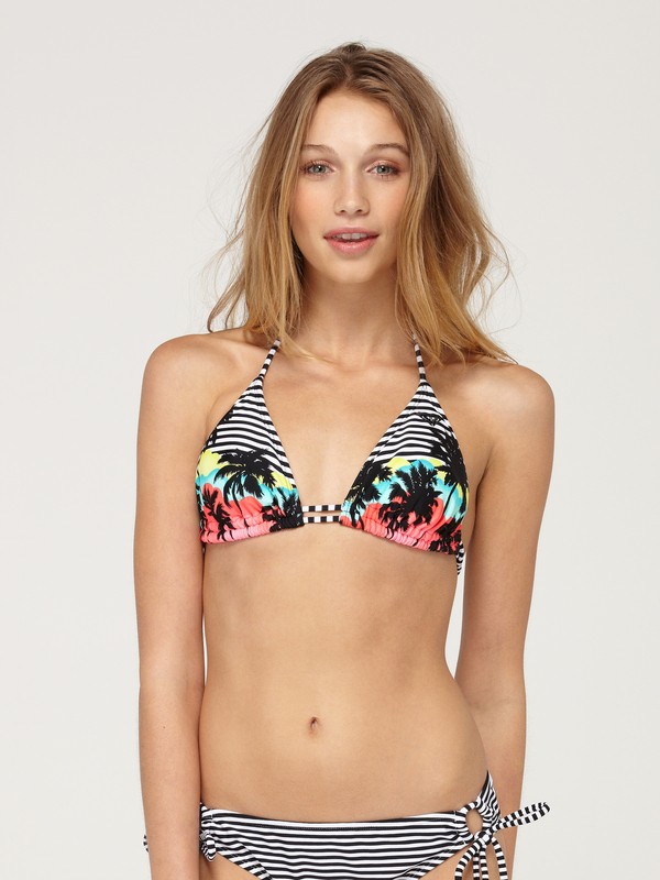roxy, Native Breeze Double Casing Tiki Tri Bikini Top, BLK NATIVE BREEZE (blk) 0 Native Breeze Double Casing Tiki Tri Bikini Top 622301 Roxy