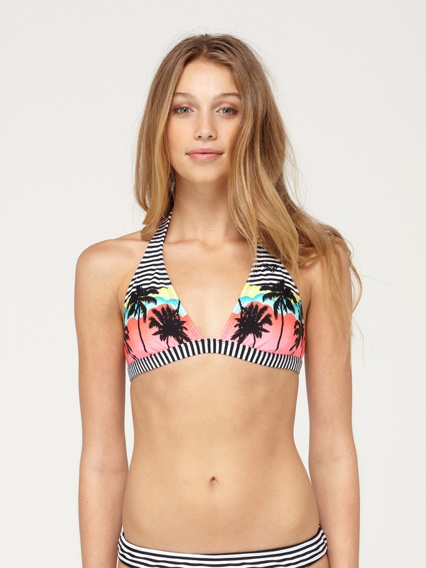 roxy, Native Breeze 70s Halter D Cup Bikini Top, BLK NATIVE BREEZE (blk) 0 Native Breeze 70s Halter D Cup Bikini Top 622327 Roxy