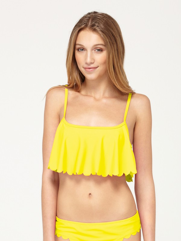 roxy, Sun Dancer Cropped Scalloped Tankini Top, ACID YELLOW (aye) 0 Sun Dancer Cropped Scalloped Tankini Top 622729 Roxy