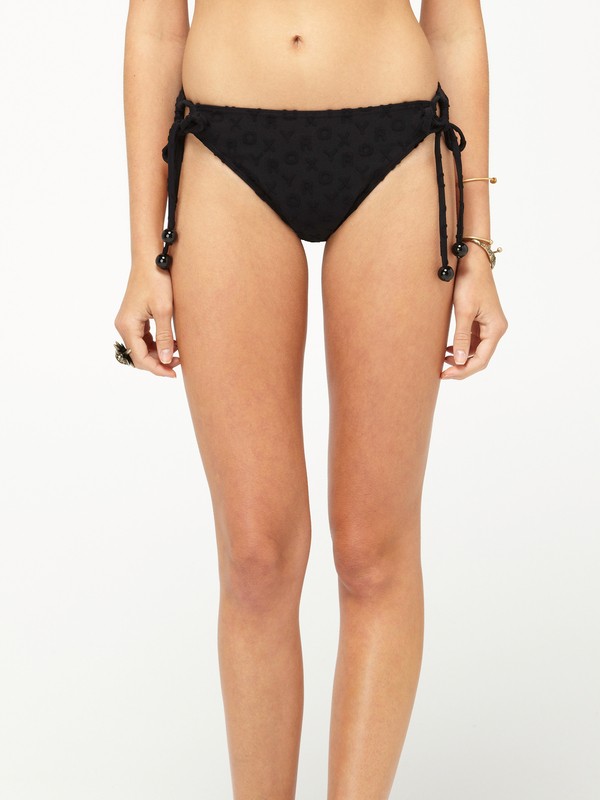roxy, Roxy Crush 70s Lowrider Tie Side Bikini Bottoms, BLK ROXY CRUSH (blk) 0 Roxy Crush 70s Lowrider Tie Side Bikini Bottoms 623553 Roxy