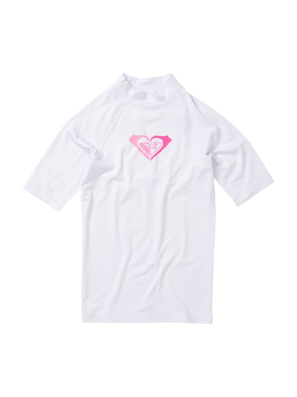 roxy, Girls 7-14 Rox A Lot SS Rashguard, WHITE (wht) 0 Girls 7-14 Rox A Lot SS Rashguard AQGWR00000 Roxy