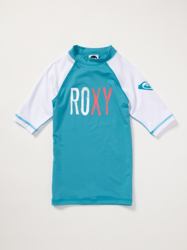 roxy, Girls 7-14 Stir It Up SS Rashguard, TURQUOISE (tur) 0 Girls 7-14 Stir It Up SS Rashguard AQGWR00002 Roxy