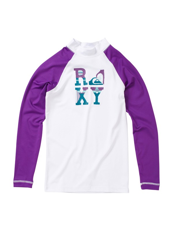 roxy, Girls 7-14 Live It Up LS Rashguard, PURPLE (pur) 0 Girls 7-14 Live It Up LS Rashguard AQGWR00005 Roxy