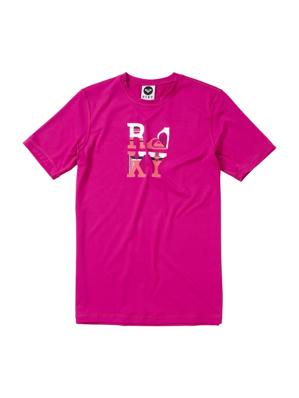 roxy, Girls 7-14 Betsy SS Rashguard, PINK (pnk) 0 Girls 7-14 Betsy SS Rashguard AQGWR00010 Roxy