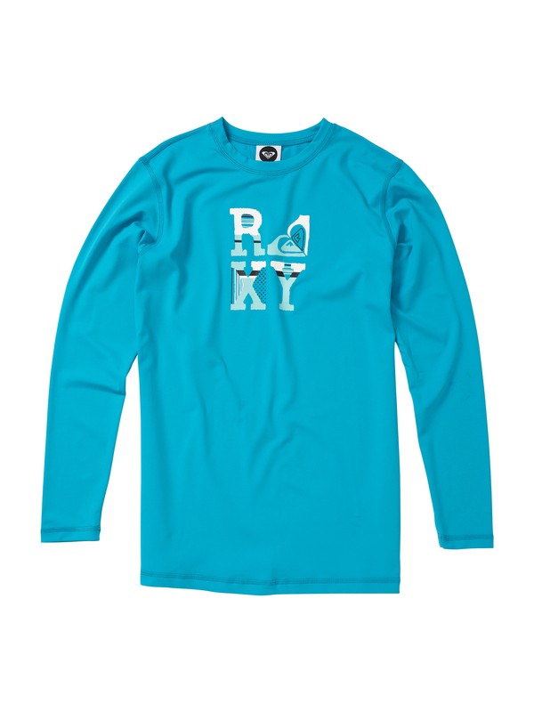 roxy, Girls 7-14 Betsy LS Rashguard, TURQUOISE (tur) 0 Girls 7-14 Betsy LS Rashguard AQGWR00011 Roxy