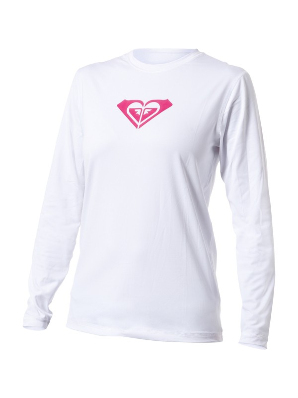 roxy, Basically Roxy LS Rashguard, WHITE (wht) 0 Basically Roxy LS Rashguard AQJWR00010 Roxy