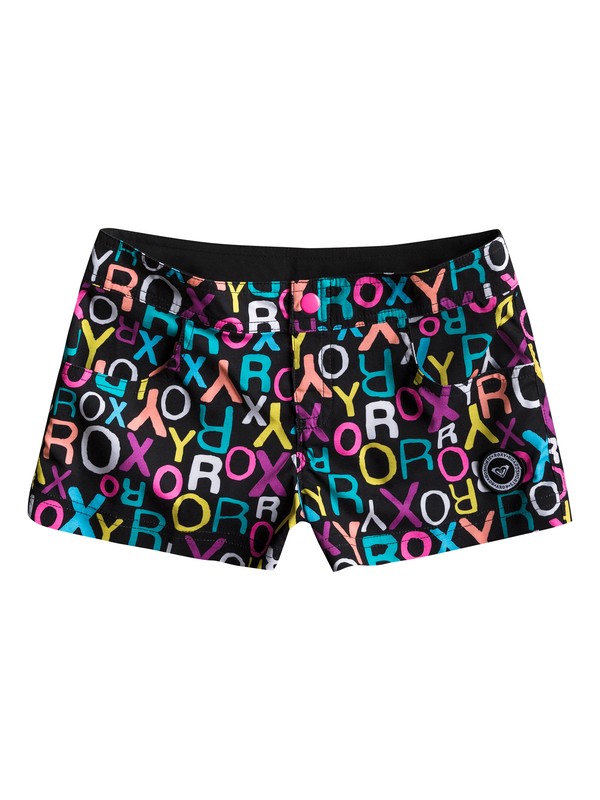 roxy, Girls 7-14 Roxy Border Surf Sesh Boardshorts, TBLACKROXYBORDERLOGO (kvj7) 0 Girls 7-14 Roxy Border Surf Sesh Boardshorts ARGBS00005 Roxy