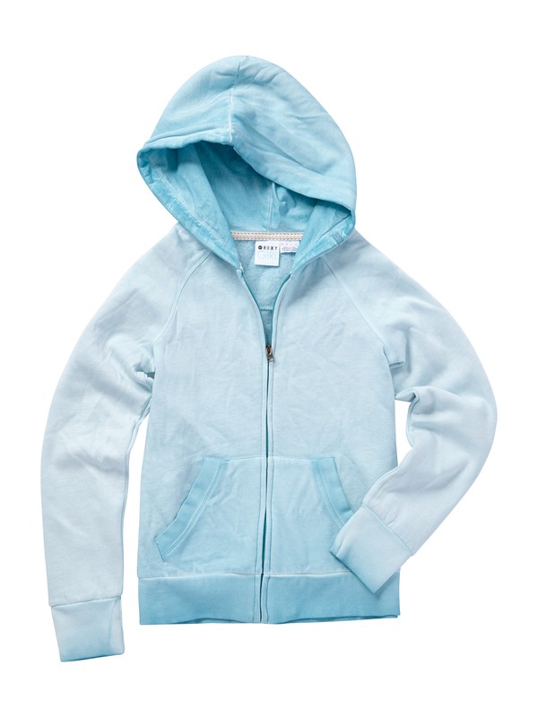roxy, Girls 7-14 Sunset Mist Hoodie, BALTIC BLUE SPRAY WASH PATTERN (blk6) 0 Girls 7-14 Sunset Mist Hoodie ARGFT00068 Roxy