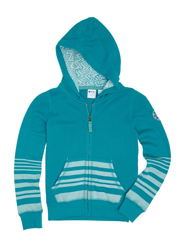 roxy, Girls 7-14 Love In Hoodie, TILE BLUE (bpm0) 0 Girls 7-14 Love In Hoodie ARGFT00106 Roxy