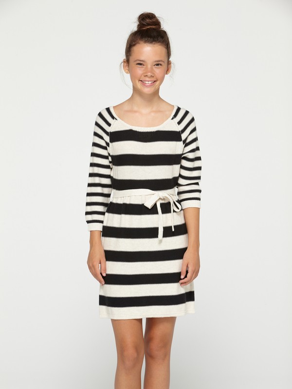 roxy, Girls 7-14 Dream Catcher Dress, METRO OATMEAL STRIPE (ten3) 0 Girls 7-14 Dream Catcher Dress ARGKD00023 Roxy