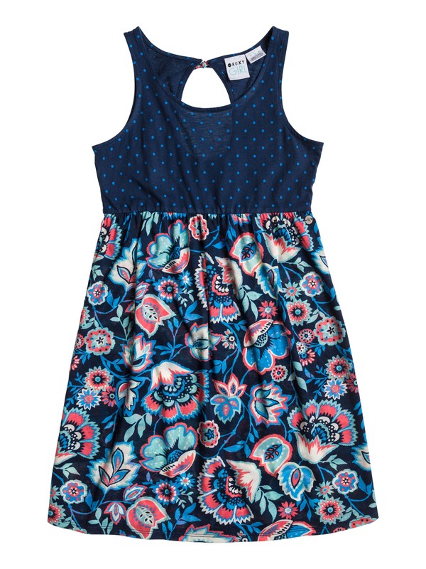 roxy, Girls 7-14 Beaming Shadow Dress, TURKISH DARK DENIM FLORAL (brq6) 0 Girls 7-14 Beaming Shadow Dress ARGKD03000 Roxy