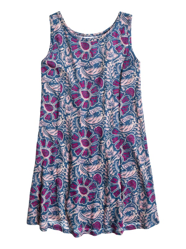 roxy, Girls 7-14 Coastline Dress, MOROCCAN COPEN BLUE FLORAL (bmn6) 0 Girls 7-14 Coastline Dress ARGKD03012 Roxy