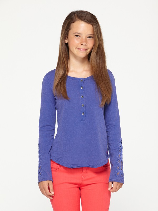 roxy, Girls 7-14 Snowed In Top, CLEMATIS BLUE (prc0) 0 Girls 7-14 Snowed In Top ARGKT00035 Roxy