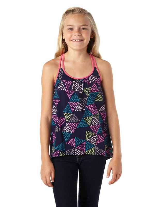 roxy, Girls 7-14 Oak Holly Top, INDIGO TRIANGLE PATTERN (pss6) 0 Girls 7-14 Oak Holly Top ARGKT00044 Roxy