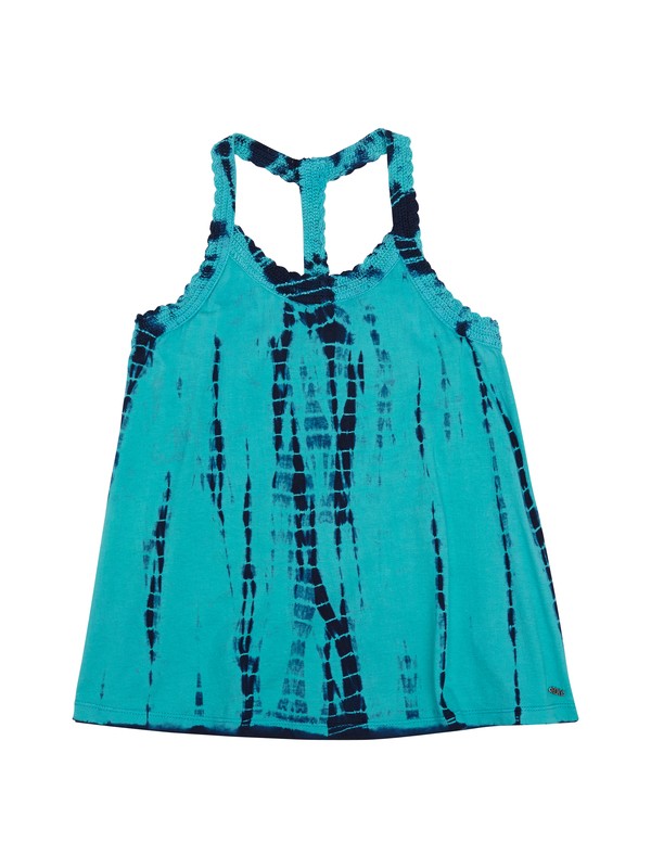 roxy, Girls 7-14 Beach Delight Tank, TILE BLUE TIE DYE PATTERN (bpm6) 0 Girls 7-14 Beach Delight Tank ARGKT00067 Roxy